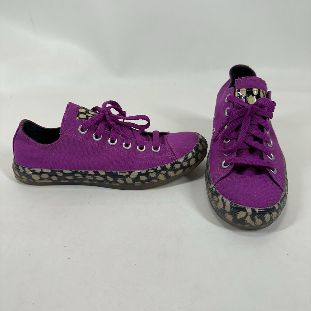 Converse‎ All Star Fuchsia Clear Sole Leopard Women's Size 7